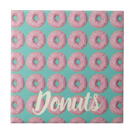 Donut Vegan Pattern for Vegetarian Sweet Tooth Tegeltje