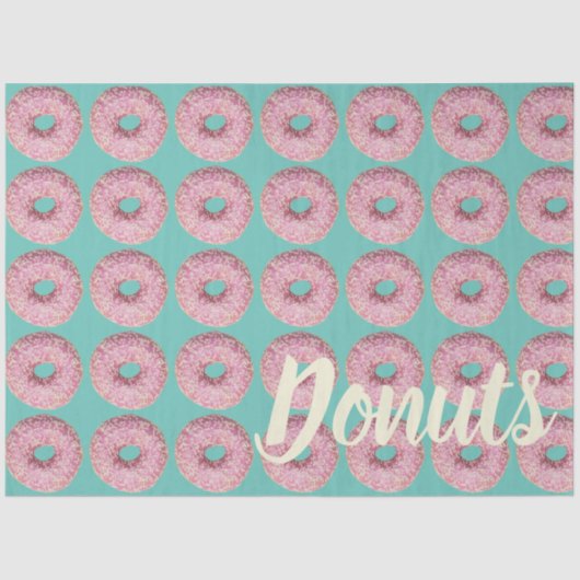 Donut Vegan Pattern for Vegetarian Sweet Tooth Tissuepapier (Voorkant)