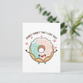 Donut Vergeet Niet Dat Ik Van Je Houd Valentijnsda Briefkaart (Staand voorkant)
