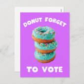 Donut vergeet om paarse briefkaart te stemmen (Voorkant / Achterkant)