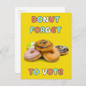 Donut vergeet te stemmen Briefkaart (Voorkant / Achterkant)