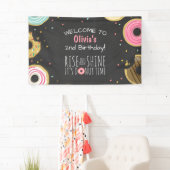 Donut Verjaardag Banner Party Donut Backdrop Meisj (Insitu)