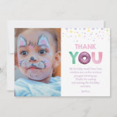 Donut Verjaardag Foto Bedankkaart (Voorkant)