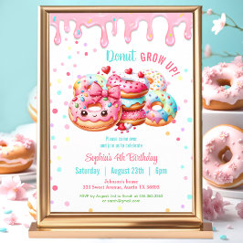 Donut Verjaardag Lief Schattige Roze Kleurrijk Mei Kaart