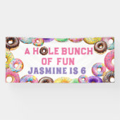 Donut Verjaardag Party Hole Bunch Fun Spandoek (Horizontaal)