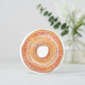 Donut Verjaardag Schattigee Sprinkled Donut Tekstc Kaart (Staand voorkant)