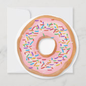 Donut Verjaardag Schattigee Sprinkled Donut Tekstc Kaart (Achterkant)