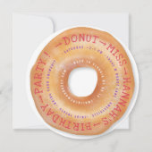 Donut Verjaardag Schattigee Sprinkled Donut Tekstc Kaart (Voorkant)