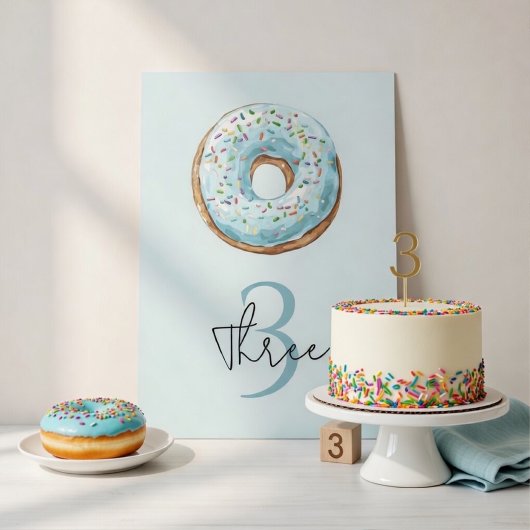 Donut Verjaardag Tafelnummer | Donut Thema Verjaar