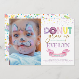 Donut Verjaardag Uitnodiging Donut Grow Up Foto