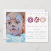 Donut Verjaardag Uitnodiging Donut Grow Up Foto (Voorkant)