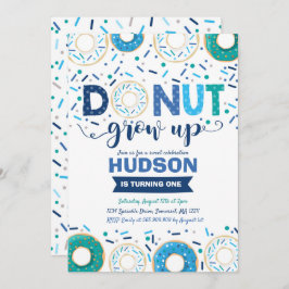Donut Verjaardag Uitnodiging Donut Grow Up Party
