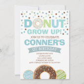 Donut Verjaardag Uitnodiging Donut Grow Up Party (Voorkant)