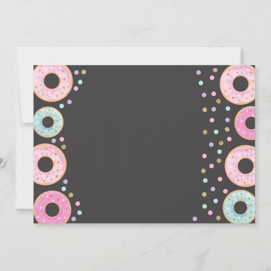 Donut Verjaardag Uitnodiging Donut Grow Up Party (Achterkant)