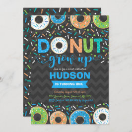Donut Verjaardag Uitnodiging Donut Grow Up Party