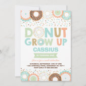 Donut Verjaardag Uitnodiging Donut Grow Up Party (Voorkant)