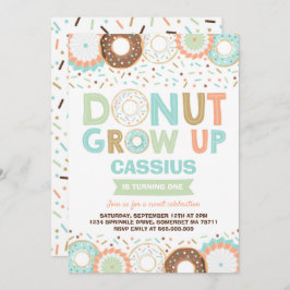 Donut Verjaardag Uitnodiging Donut Grow Up Party