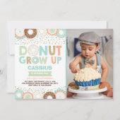 Donut Verjaardag Uitnodiging Donut Grow Up Party (Voorkant)