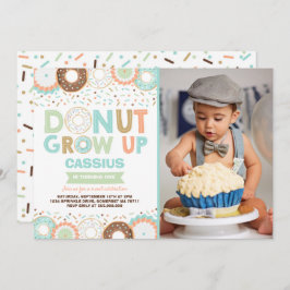 Donut Verjaardag Uitnodiging Donut Grow Up Party