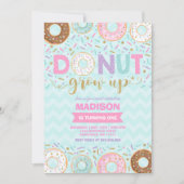 Donut Verjaardag Uitnodiging Donut Grow Up Party (Voorkant)