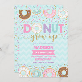 Donut Verjaardag Uitnodiging Donut Grow Up Party