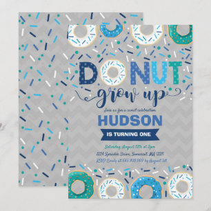 Donut Verjaardag Uitnodiging Donut Grow Up Party