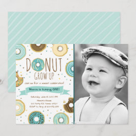 Donut Verjaardag Uitnodiging Donut Grow Up Party