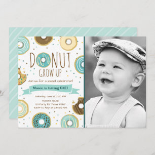 Donut Verjaardag Uitnodiging Donut Grow Up Party