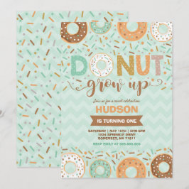 Donut Verjaardag Uitnodiging Donut Grow Up Party