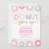 Donut Verjaardag Uitnodiging Donut Grow Up Party (Voorkant)