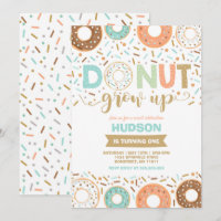 Donut Verjaardag Uitnodiging Donut Grow Up Party