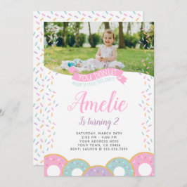 Donut Verjaardag Uitnodiging met foto