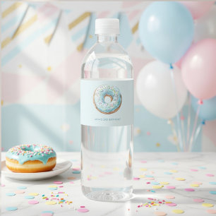 Donut Verjaardag Waterfles Labels Donut Thema Etiket