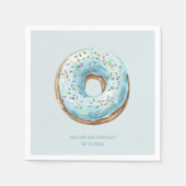 Donut Verjaardagsfeest Servetten | Zoete Donut The (Voorkant)