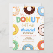 Donut verjaardagsfeest uitnodiging (Voorkant)
