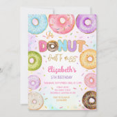 Donut verjaardagsfeest uitnodiging (Voorkant)