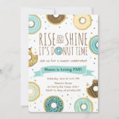 Donut Verjaardagsfeest Uitnodiging Rise and Shine (Voorkant)