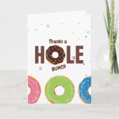 Donut Verjaardagsfeestje Bedankkaart (Voorkant)