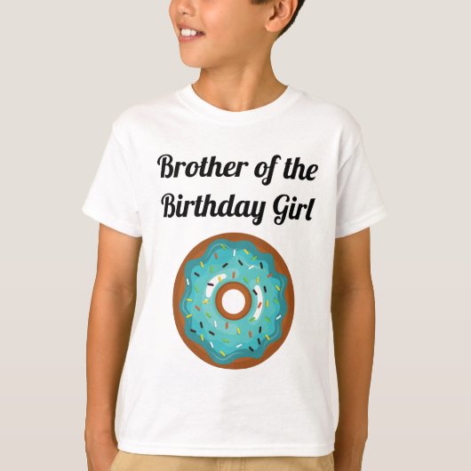 Donut Verjaardagsfeestje Broer T-shirt (Voorkant)