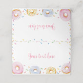 Donut Verjaardagsfeestje Plaats Kaart Plaatskaartje (Buitenkant ongevouwen)