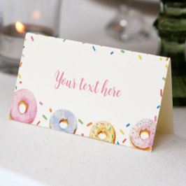 Donut Verjaardagsfeestje Plaats Kaart Plaatskaartje