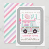 Donut verjaardagsfeestje rijden door verjaardagspa kaart