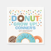Donut Verjaardagsfeestje Servet Donut Grow Up Part (Voorkant)