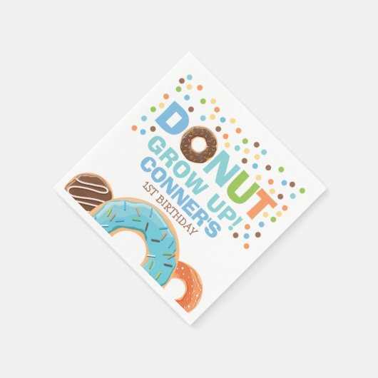 Donut Verjaardagsfeestje Servet Donut Grow Up Part (Hoek)