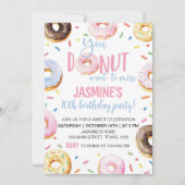 Donut Verjaardagsfeestuitnodiging Alle leeftijden Kaart (Voorkant)