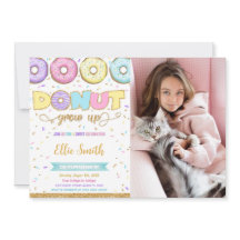 Donut-verjaardagsfoto uitnodiging