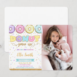 Donut-verjaardagsfoto uitnodiging