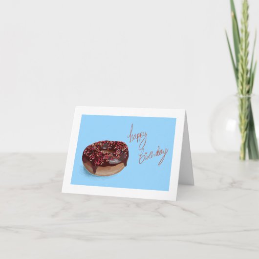 Donut-verjaardagskaart Bedankkaart (Voorkant)