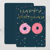 Donut verjaardagskaart. kaart (Voorkant / Achterkant)