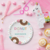 Donut Verjaardagspartij Papier Bord 7" Donut Grow  (Feest)